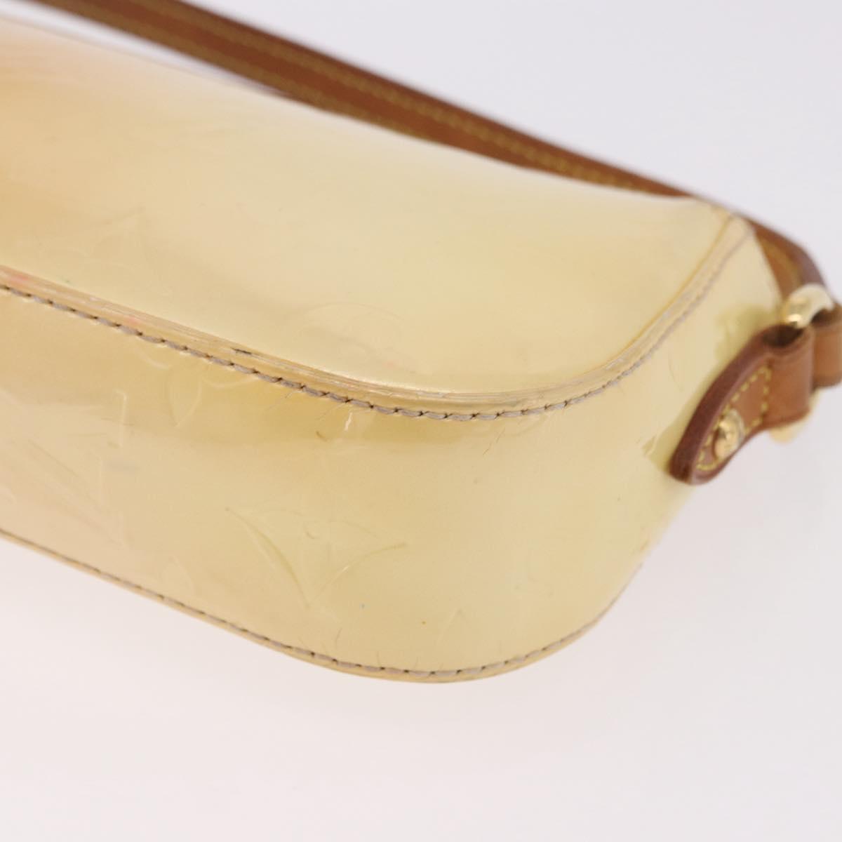 LOUIS VUITTON Monogram Vernis Malibu Street Bag Perle M91507 LV Auth BA13734