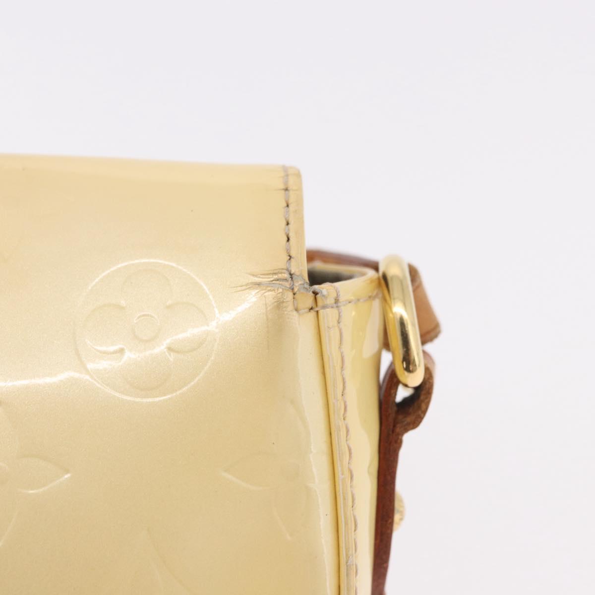 LOUIS VUITTON Monogram Vernis Malibu Street Bag Perle M91507 LV Auth BA13734