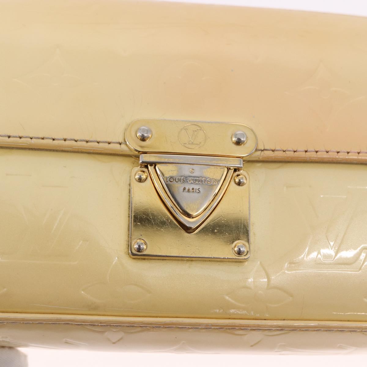 LOUIS VUITTON Monogram Vernis Malibu Street Bag Perle M91507 LV Auth BA13734