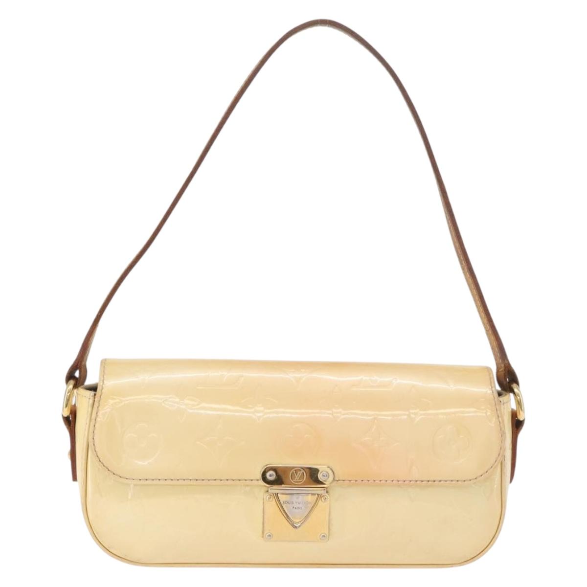 LOUIS VUITTON Monogram Vernis Malibu Street Bag Perle M91507 LV Auth BA13734