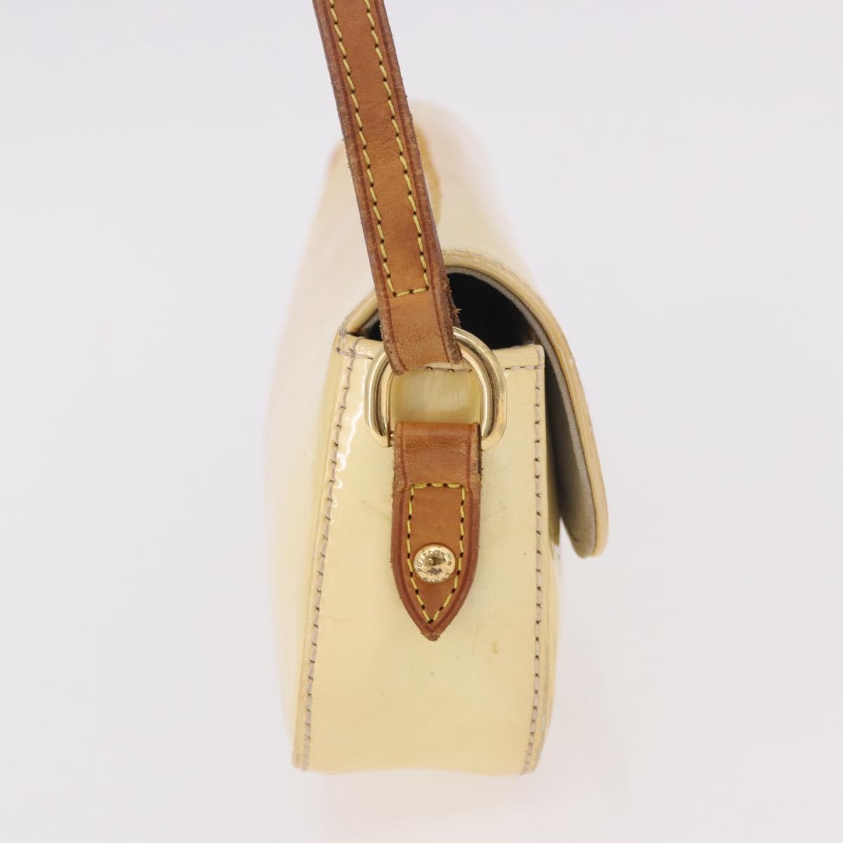 LOUIS VUITTON Monogram Vernis Malibu Street Bag Perle M91507 LV Auth BA13734