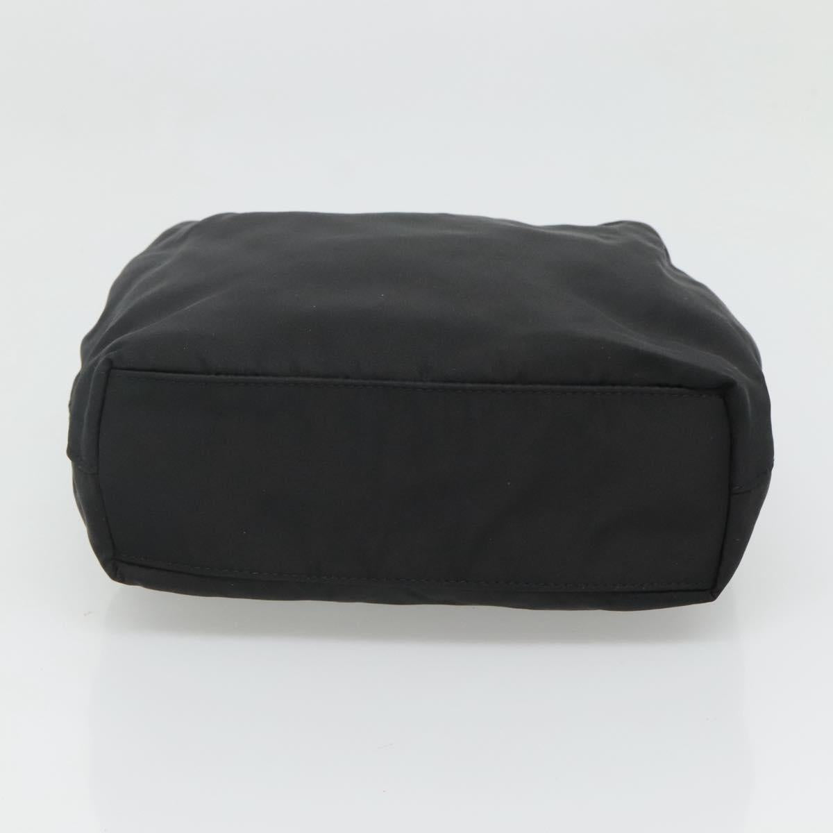 Christian Dior Maris Pearl Shoulder Bag Nylon Black Silver Auth BA1374