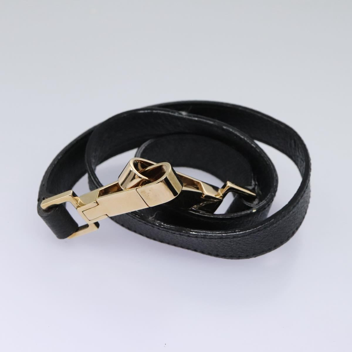 GUCCI Bamboo Hand Bag Suede 2way Black Gold 000 2265 0581 Auth BA1375