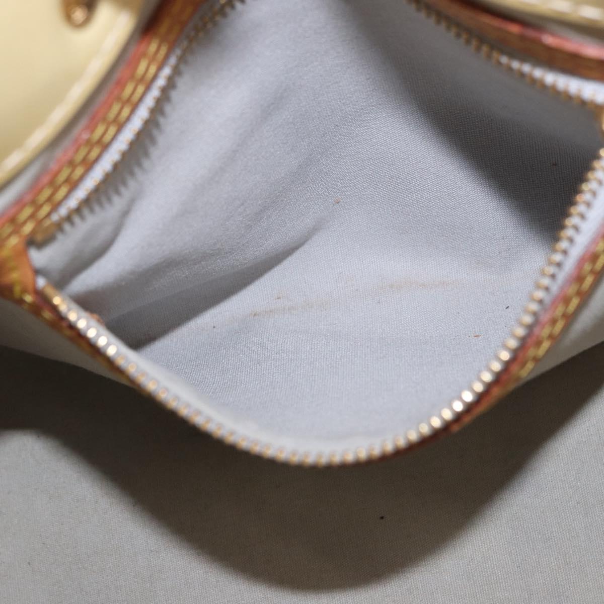 LOUIS VUITTON Monogram Vernis Reade PM Hand Bag Perle M91336 LV Auth BA13750