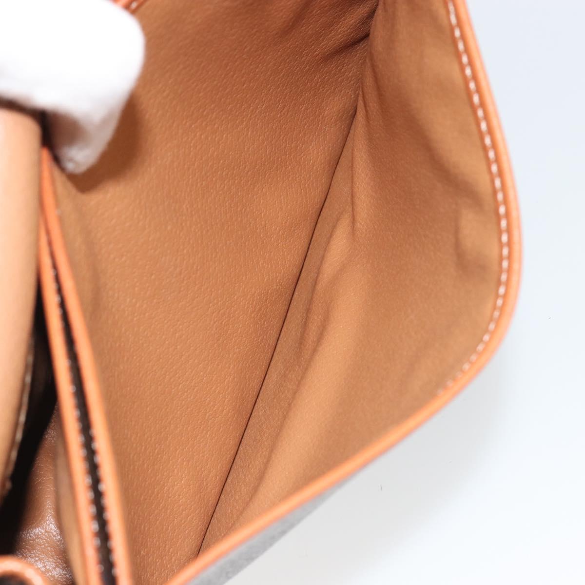 CELINE Macadam Canvas Shoulder Bag PVC Leather Brown Gold Auth BA13751