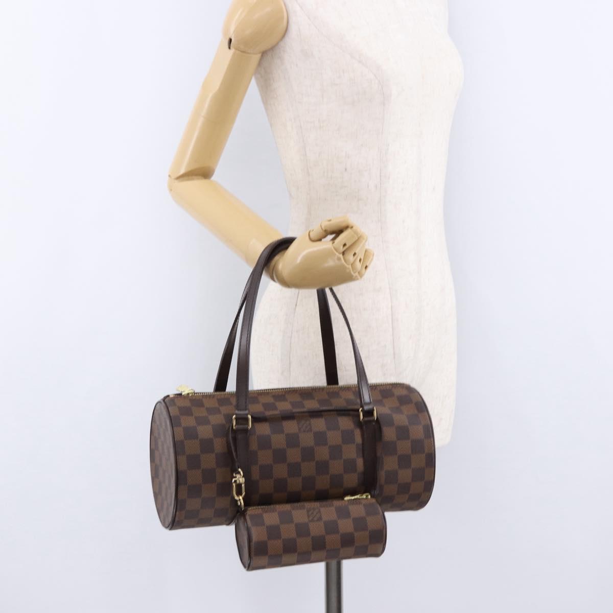 LOUIS VUITTON Damier Ebene Papillon 30 Hand Bag N51303 LV Auth BA13752V