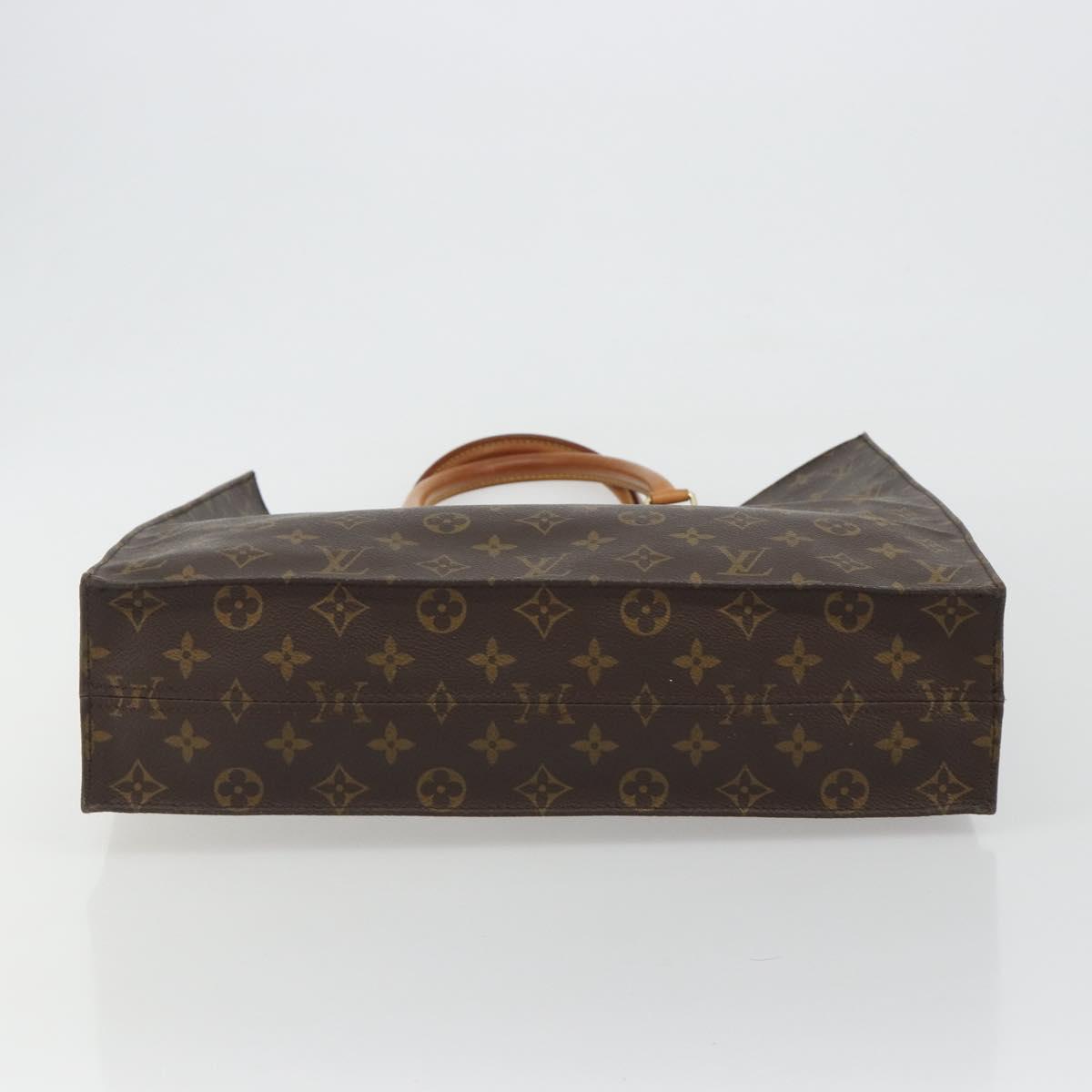 LOUIS VUITTON Monogram Sac Plat Hand Bag M51140 LV Auth BA13755