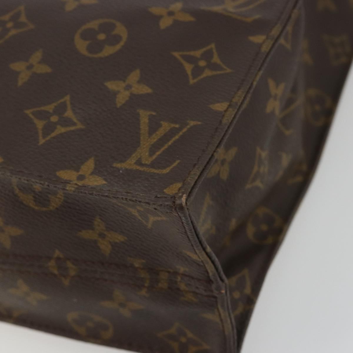 LOUIS VUITTON Monogram Sac Plat Hand Bag M51140 LV Auth BA13755