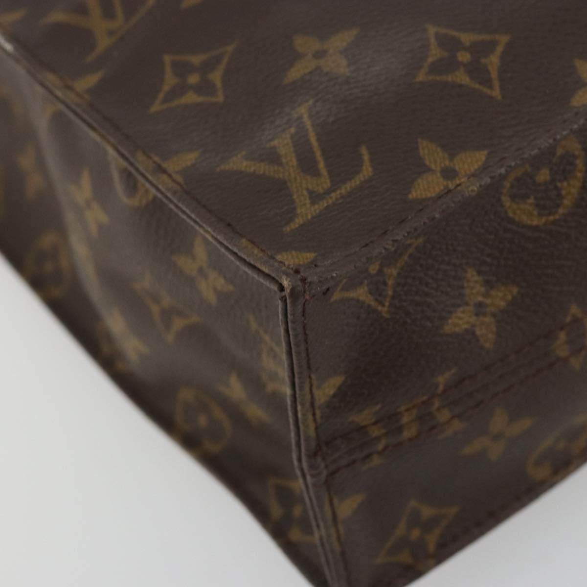 LOUIS VUITTON Monogram Sac Plat Hand Bag M51140 LV Auth BA13755