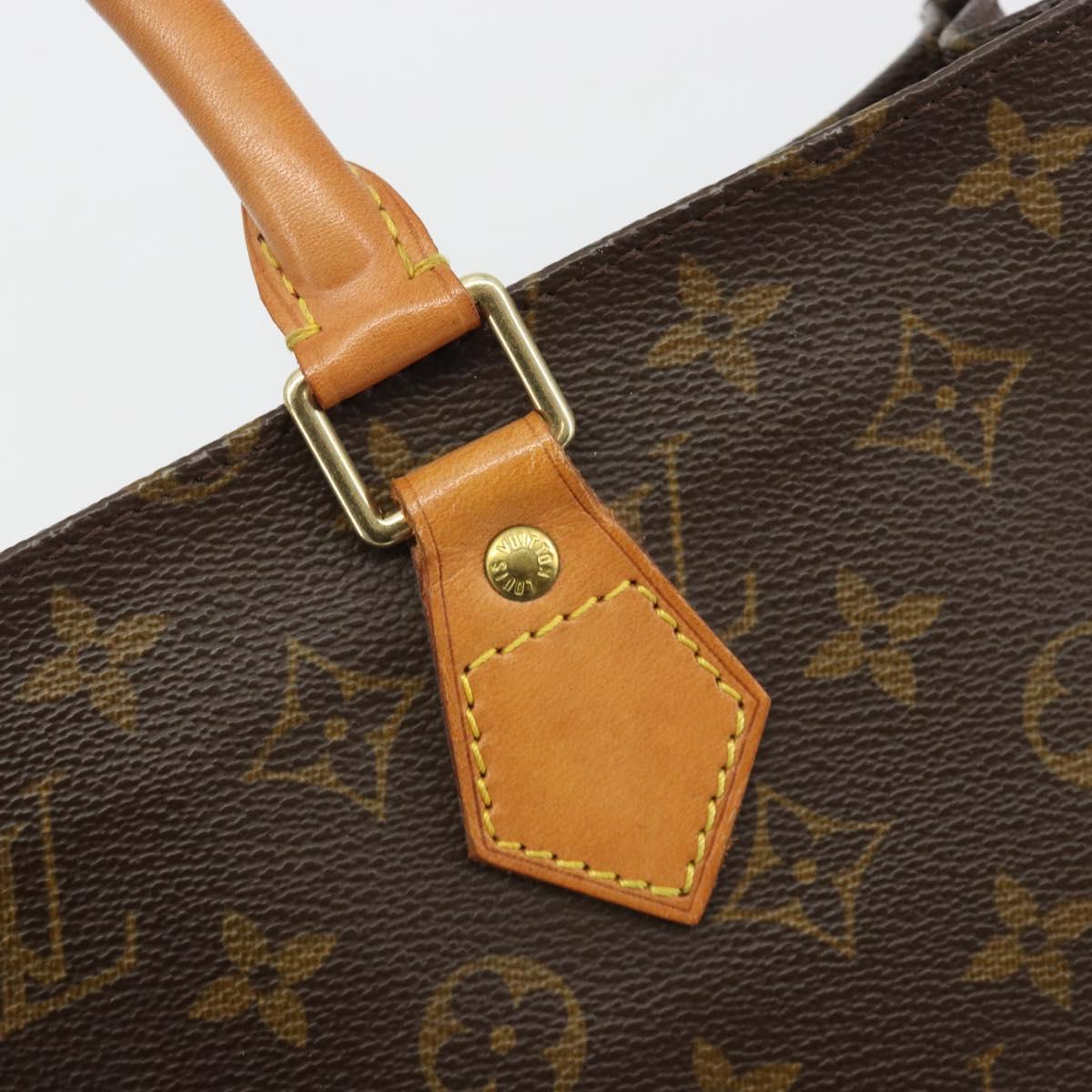 LOUIS VUITTON Monogram Sac Plat Hand Bag M51140 LV Auth BA13755