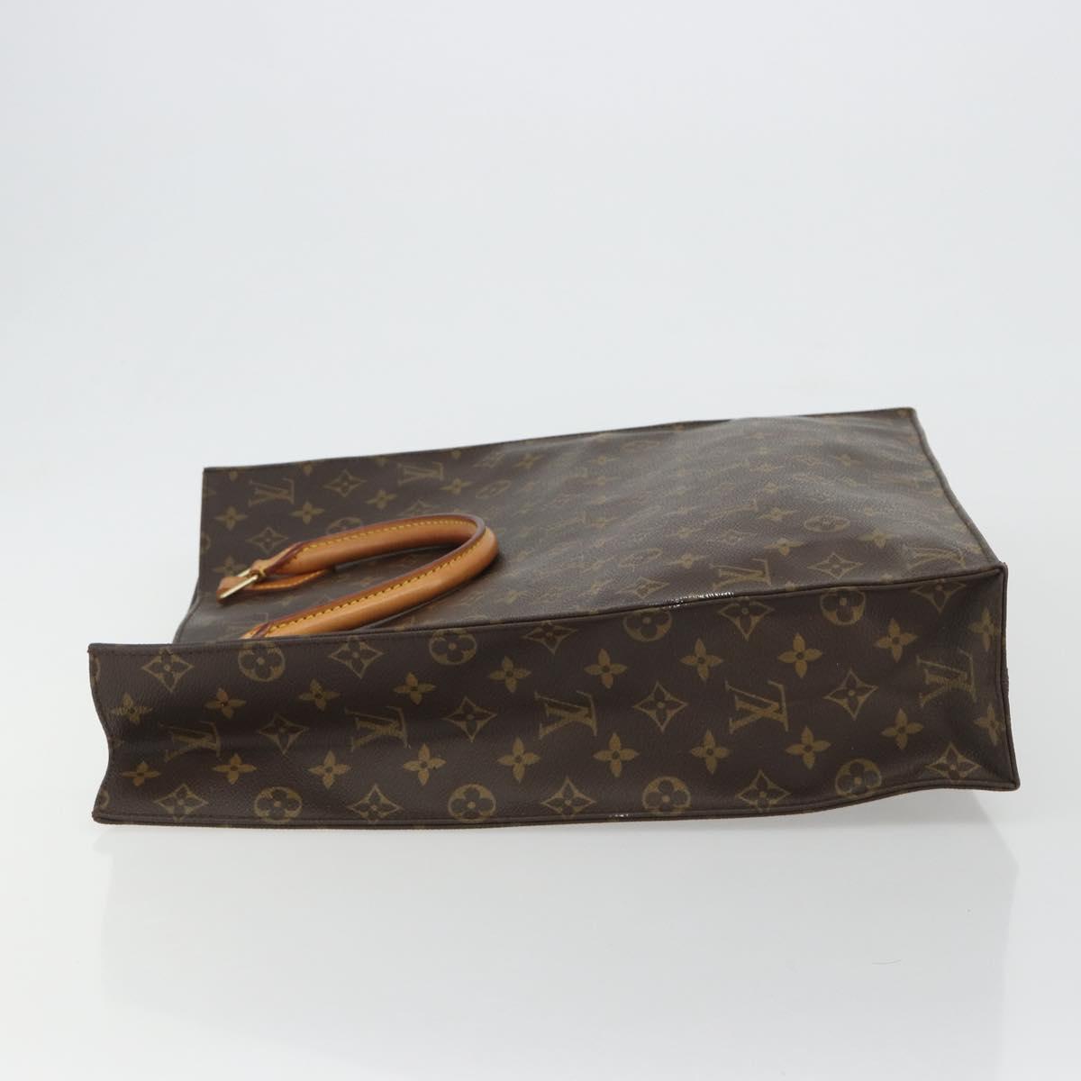LOUIS VUITTON Monogram Sac Plat Hand Bag M51140 LV Auth BA13755
