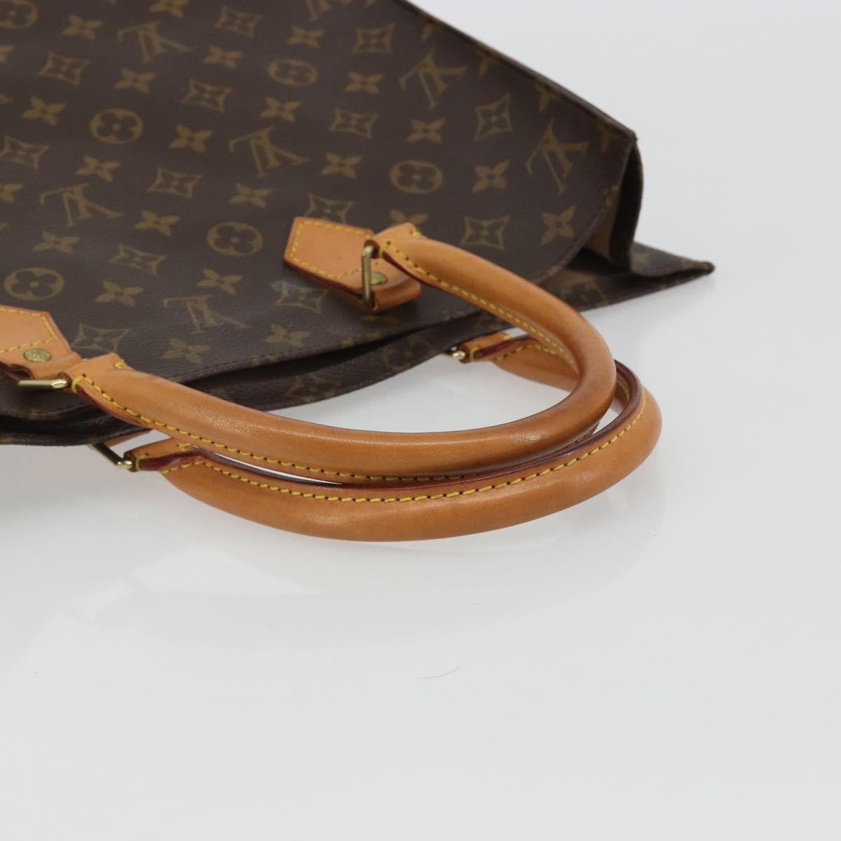 LOUIS VUITTON Monogram Sac Plat Hand Bag M51140 LV Auth BA13755