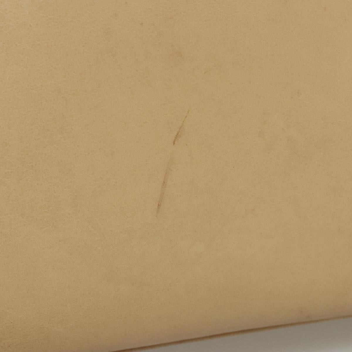 CHANEL COCO Mark Shoulder Bag Lamb Skin Beige Gold CC Auth BA1376