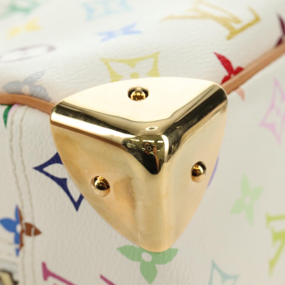 LOUIS VUITTON Monogram Multicolor Trouville Hand Bag White M92663 Auth BA13774V
