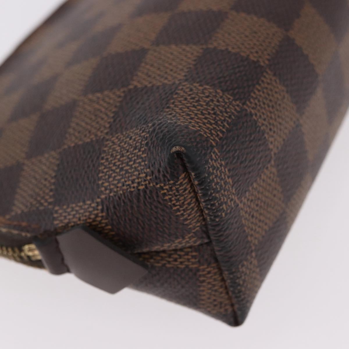 LOUIS VUITTON Damier Ebene Pochette Cosmetic PM Pouch N47516 LV Auth BA13777