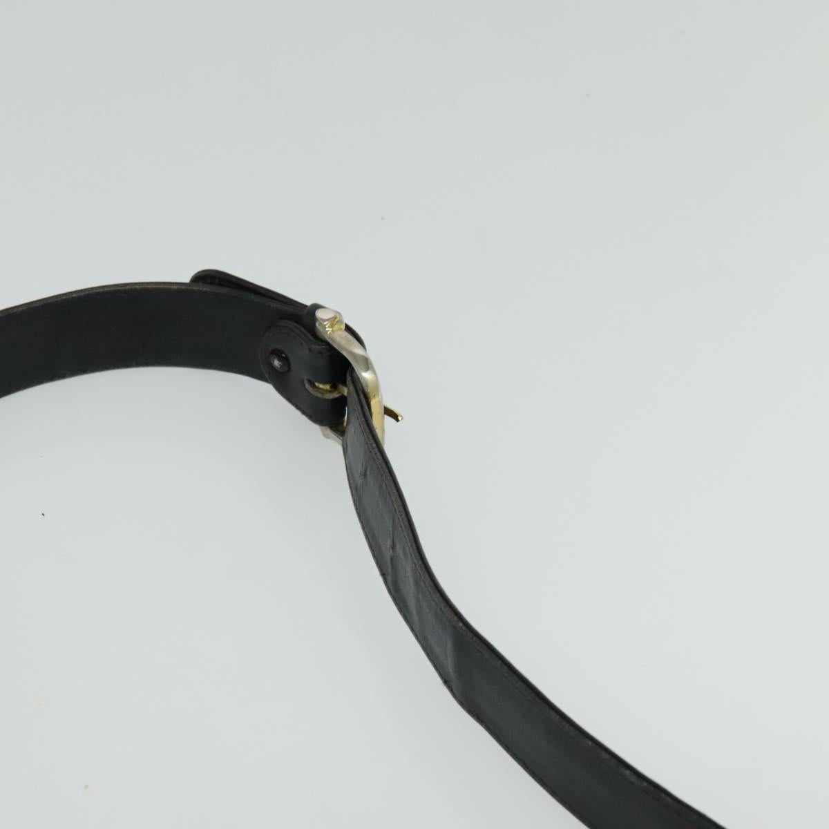 CELINE C Sulky Shoulder Bag Canvas Navy Gold Auth BA1378