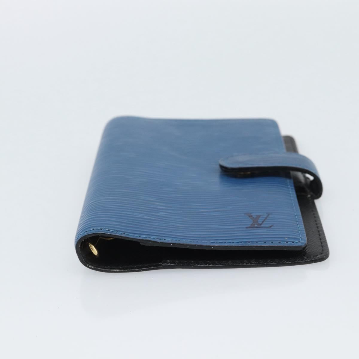 LOUIS VUITTON Epi Agenda PM Day Planner Cover Blue R20055 LV Auth BA13780