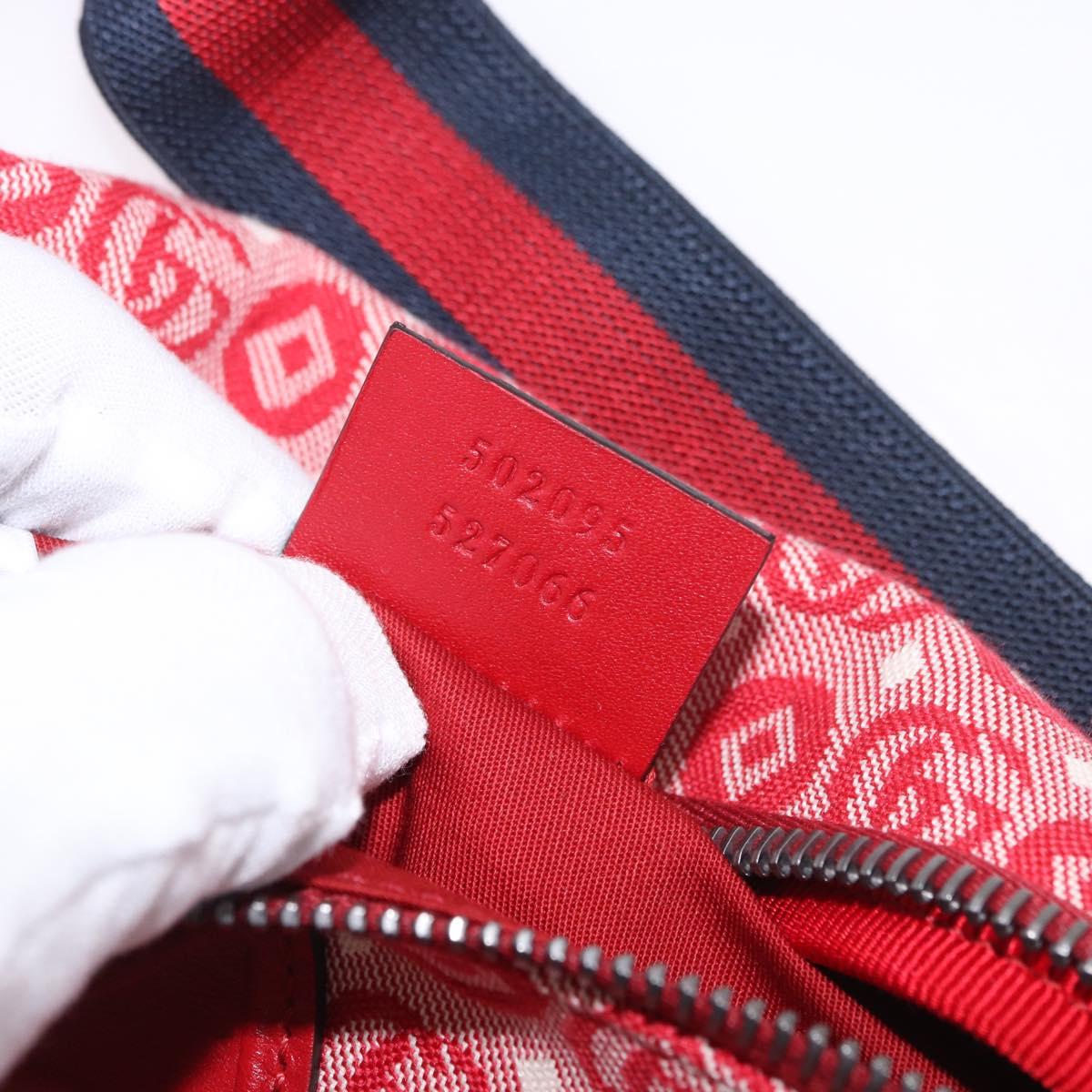GUCCI Children's Sherry Line Waist bag Canvas Navy Red 502095 Auth BA13781V