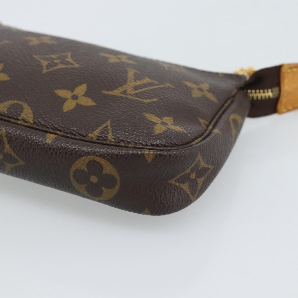 LOUIS VUITTON Monogram Mini Pochette Accessoires Pouch N41667 LV Auth BA13784A