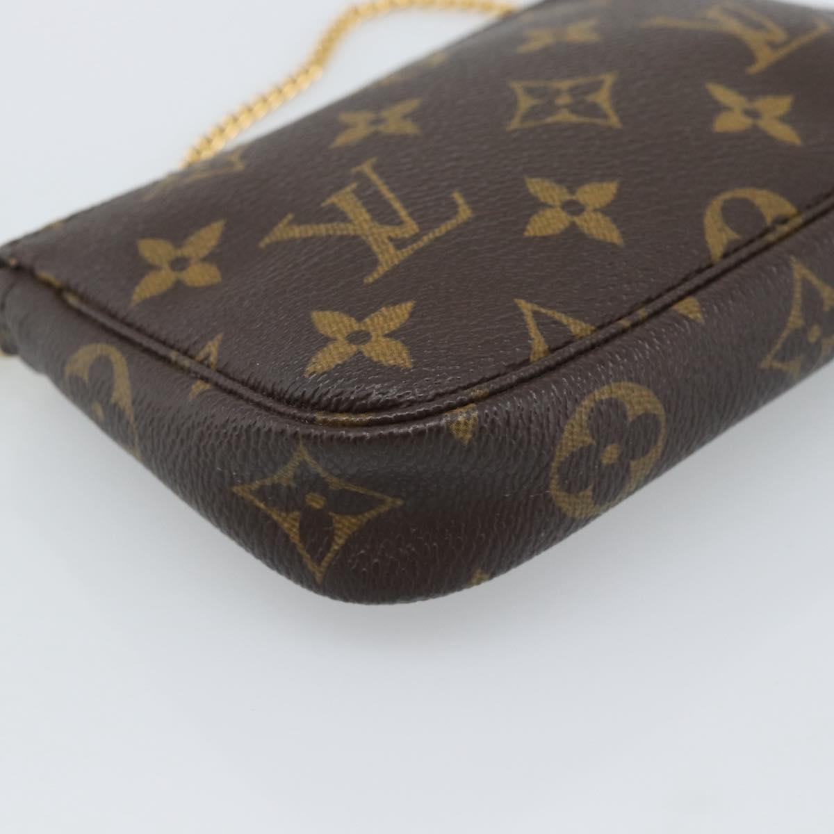 LOUIS VUITTON Monogram Mini Pochette Accessoires Pouch N41667 LV Auth BA13784A