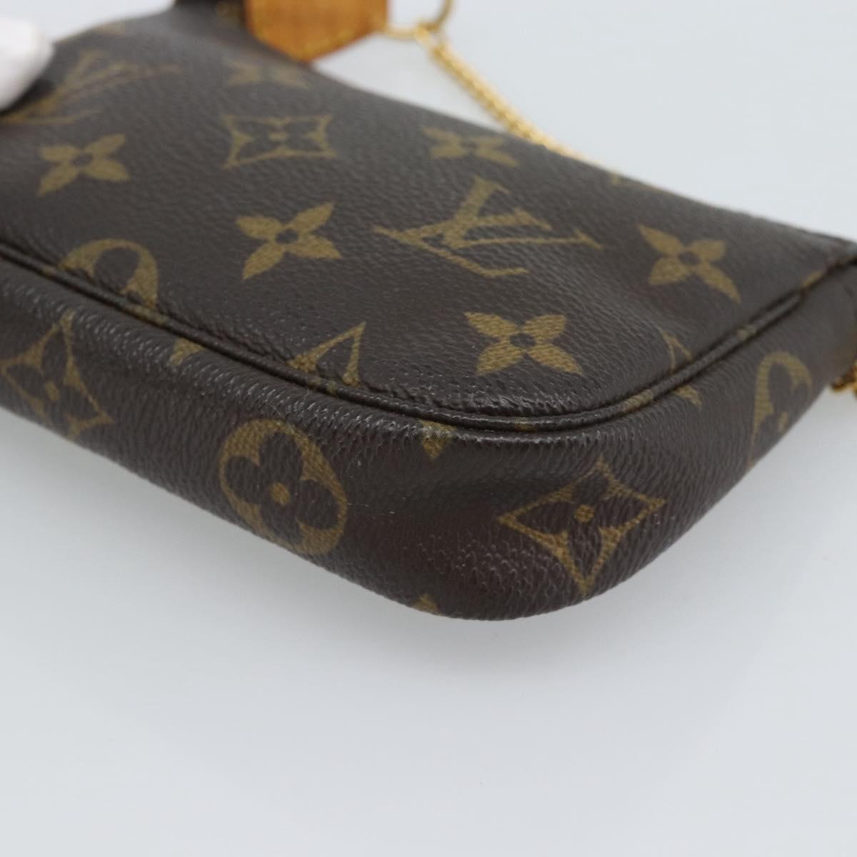 LOUIS VUITTON Monogram Mini Pochette Accessoires Pouch N41667 LV Auth BA13784A