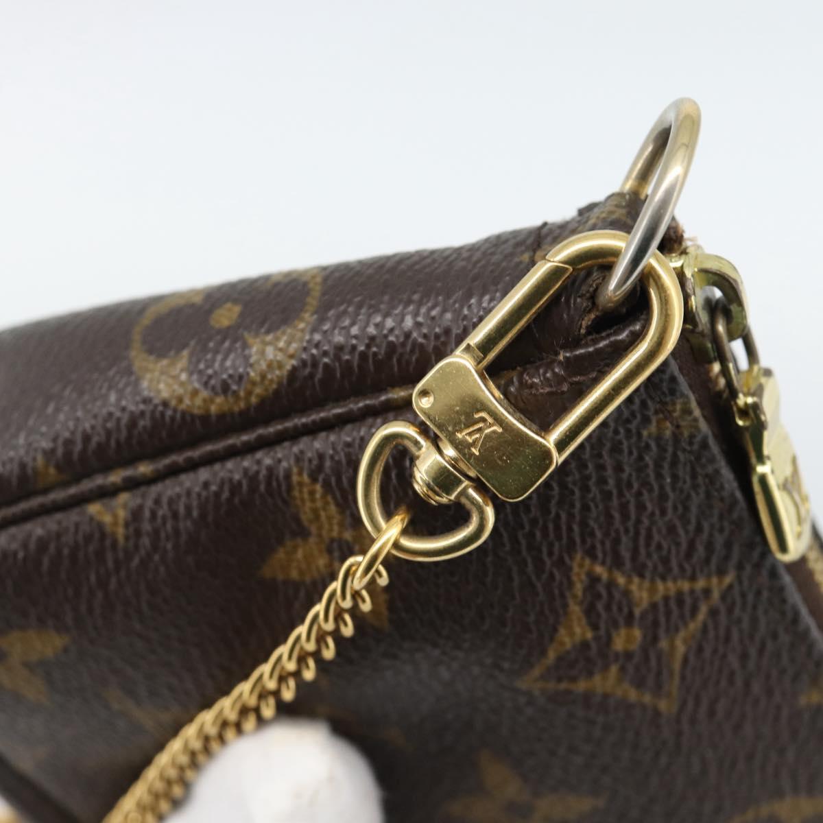 LOUIS VUITTON Monogram Mini Pochette Accessoires Pouch N41667 LV Auth BA13784A