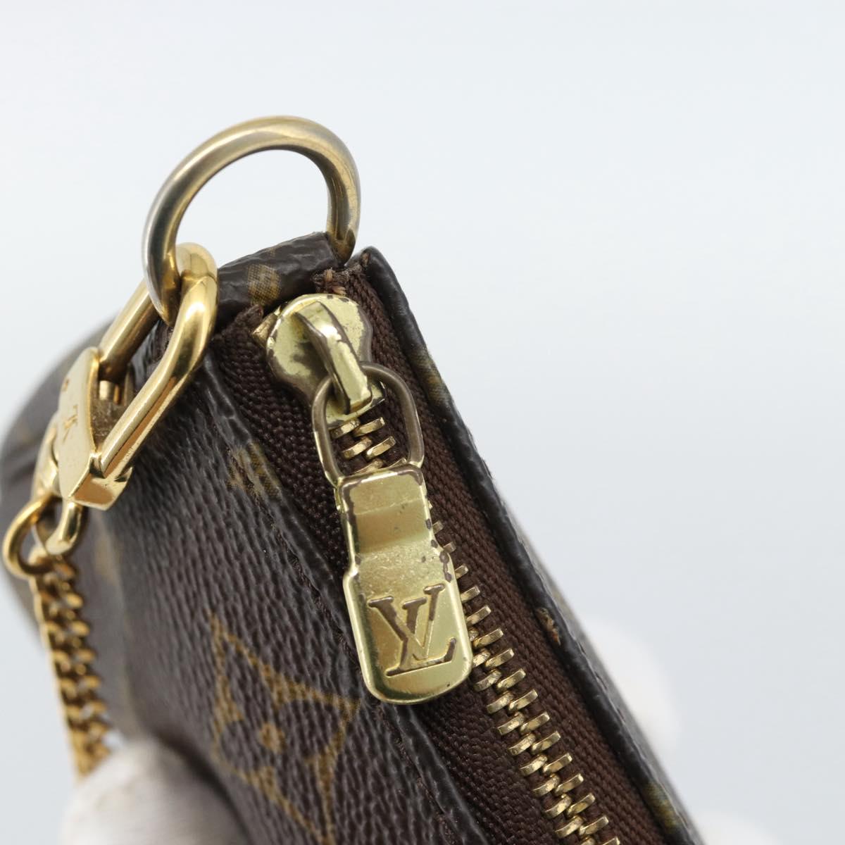 LOUIS VUITTON Monogram Mini Pochette Accessoires Pouch N41667 LV Auth BA13784A