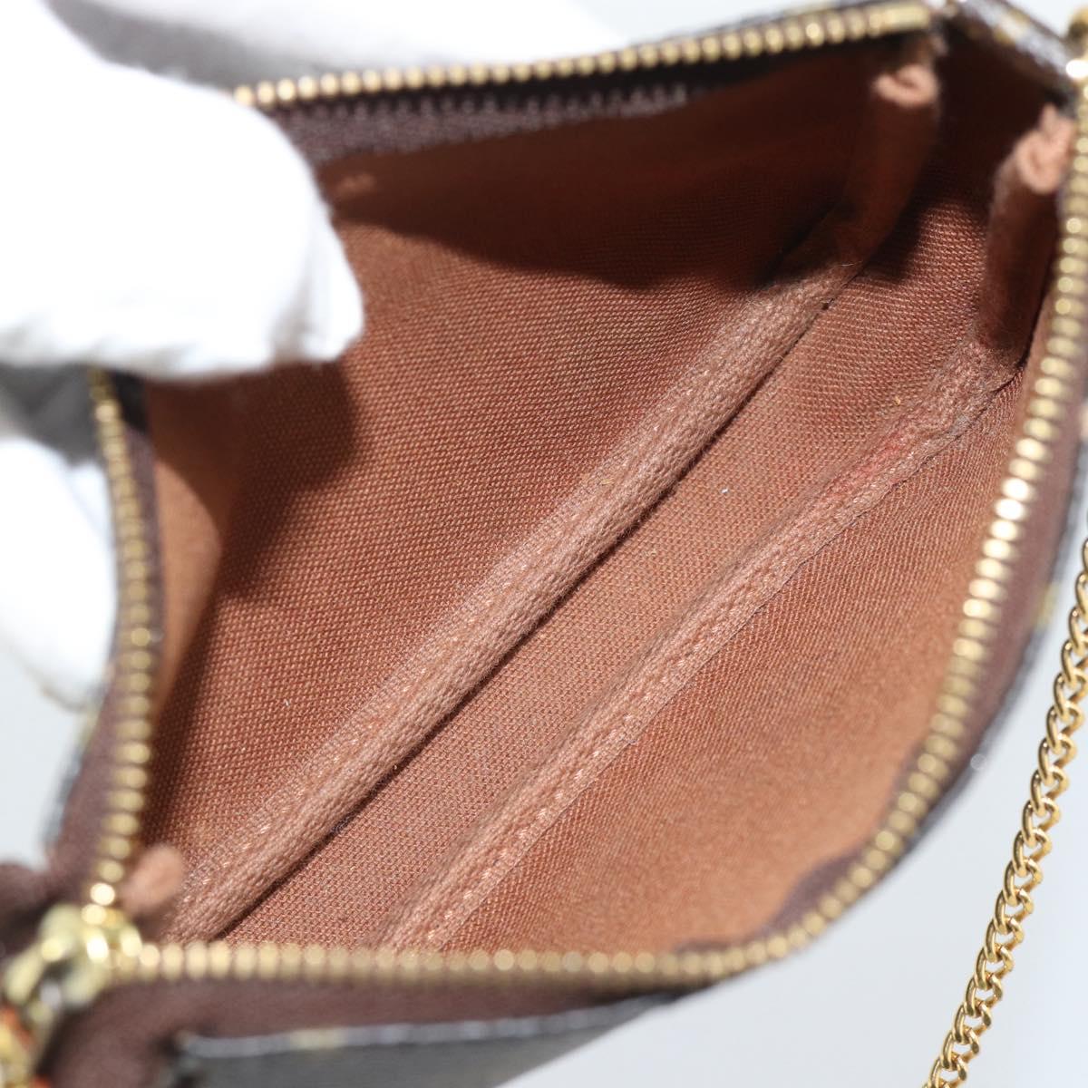 LOUIS VUITTON Monogram Mini Pochette Accessoires Pouch N41667 LV Auth BA13784A