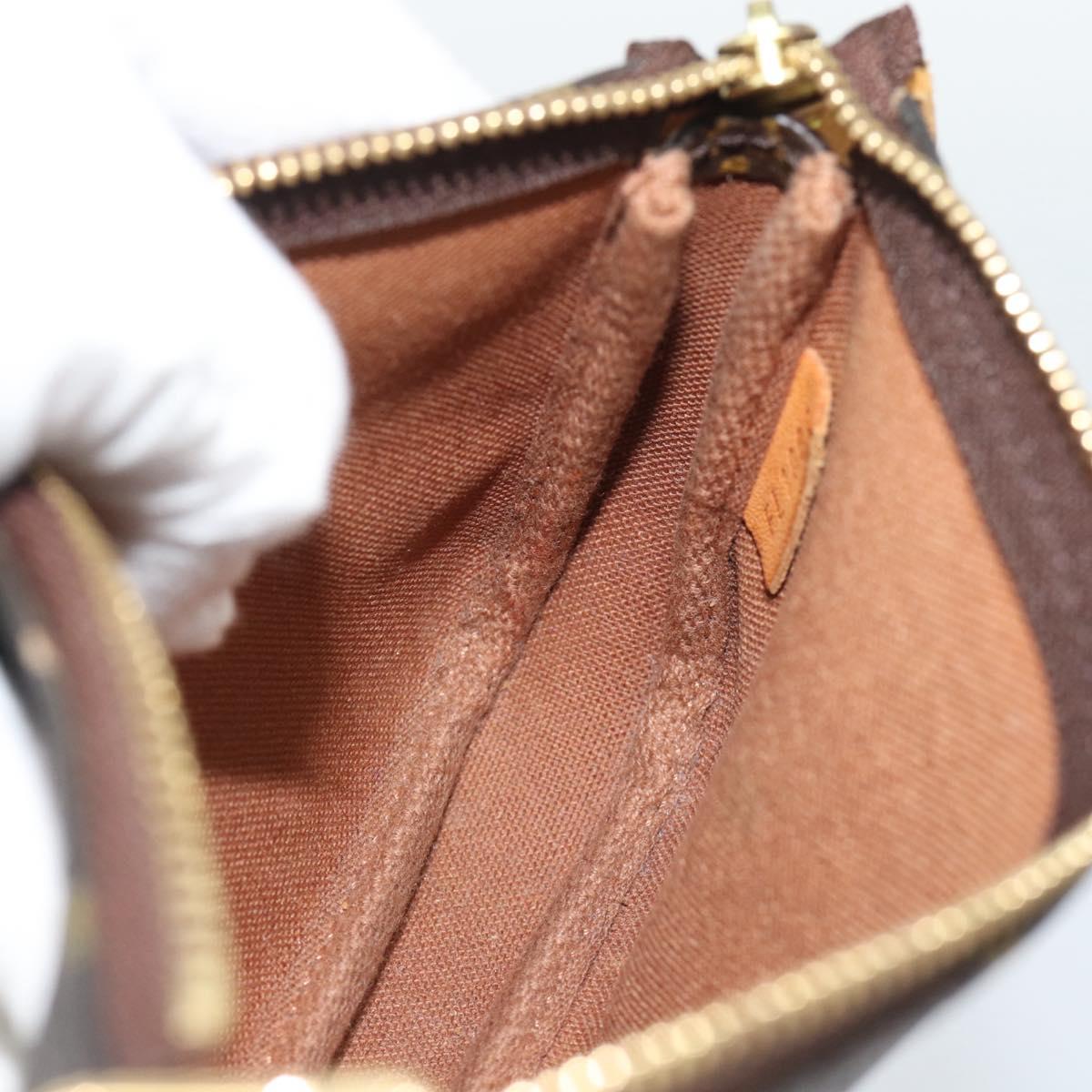 LOUIS VUITTON Monogram Mini Pochette Accessoires Pouch N41667 LV Auth BA13784A