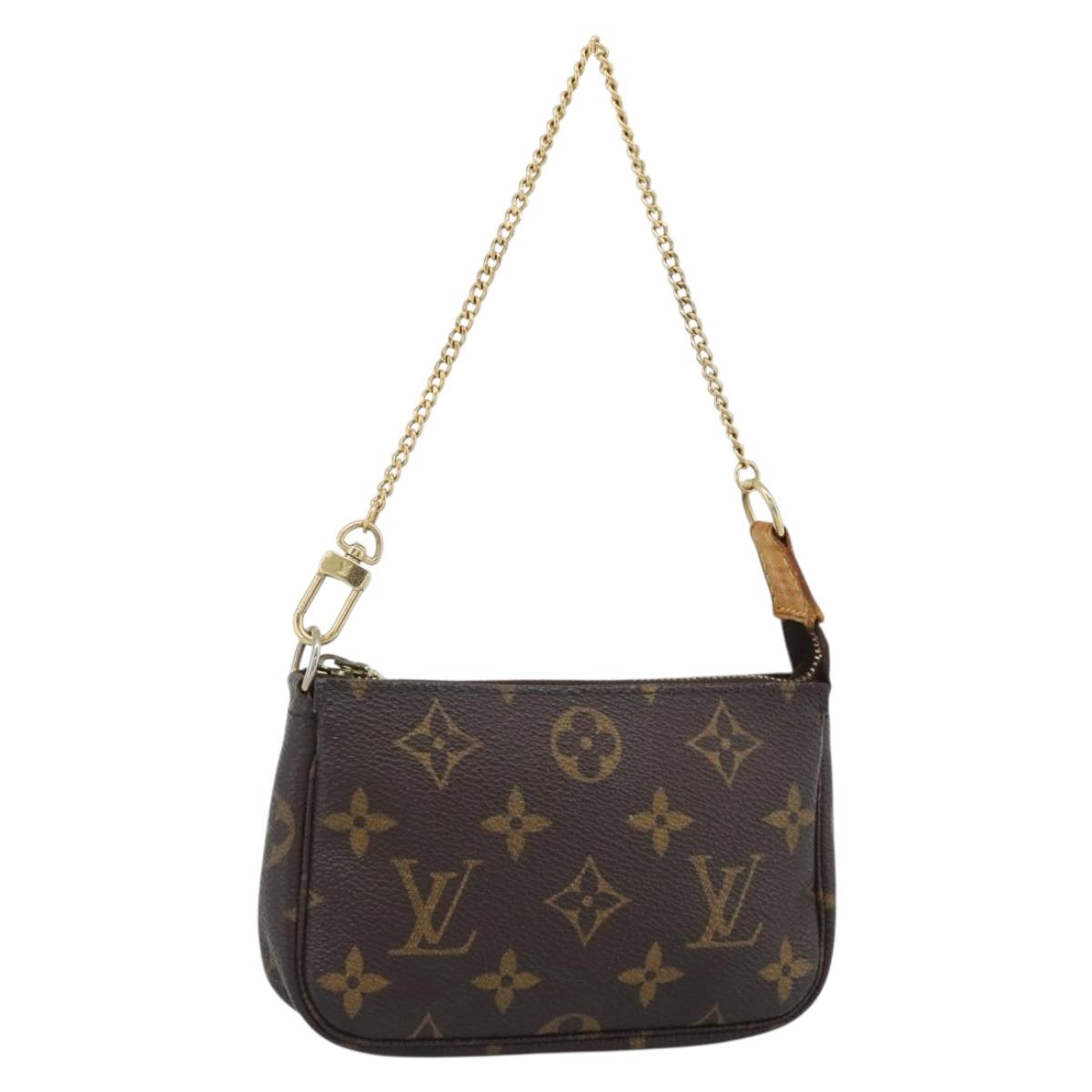 LOUIS VUITTON Monogram Mini Pochette Accessoires Pouch N41667 LV Auth BA13784A