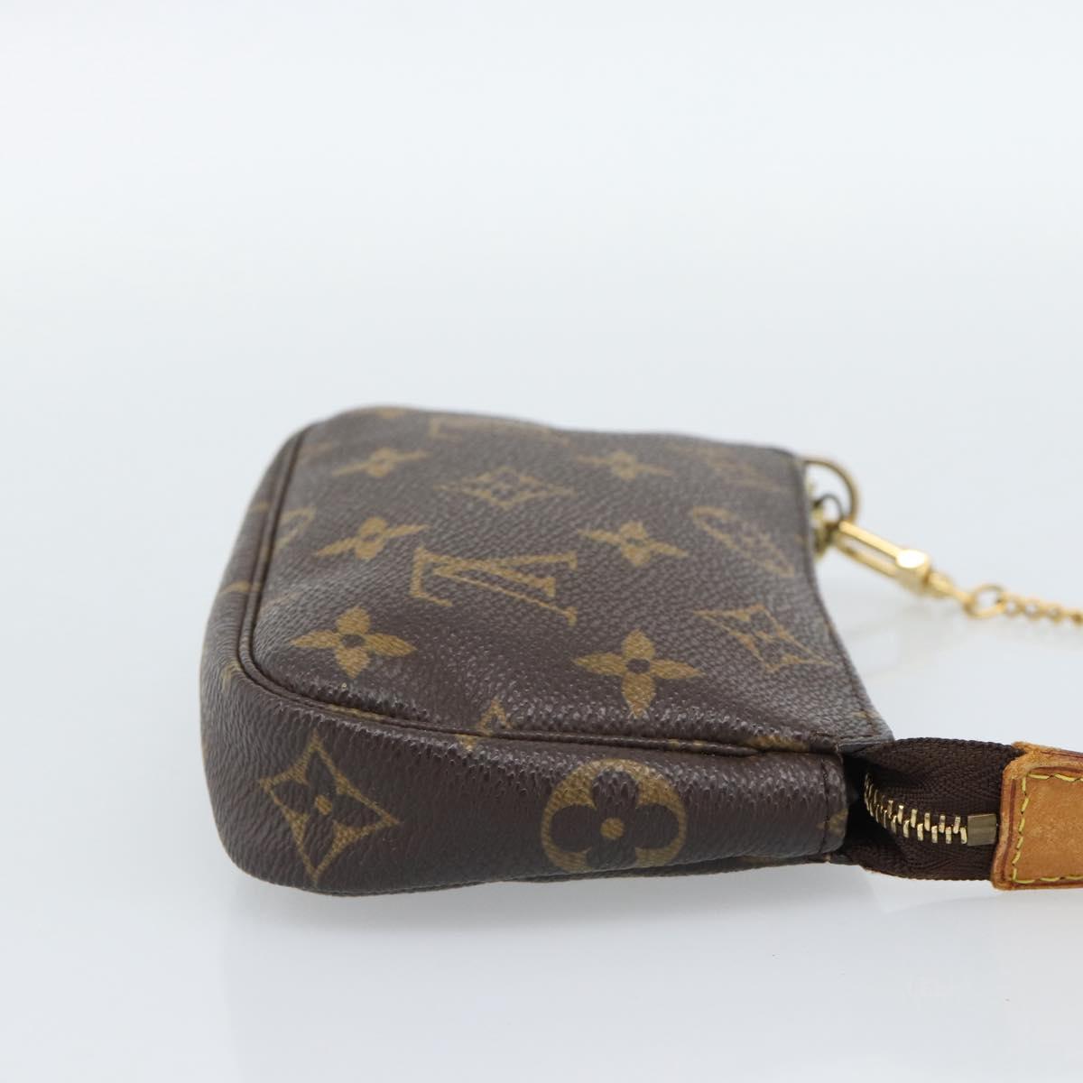 LOUIS VUITTON Monogram Mini Pochette Accessoires Pouch N41667 LV Auth BA13784A