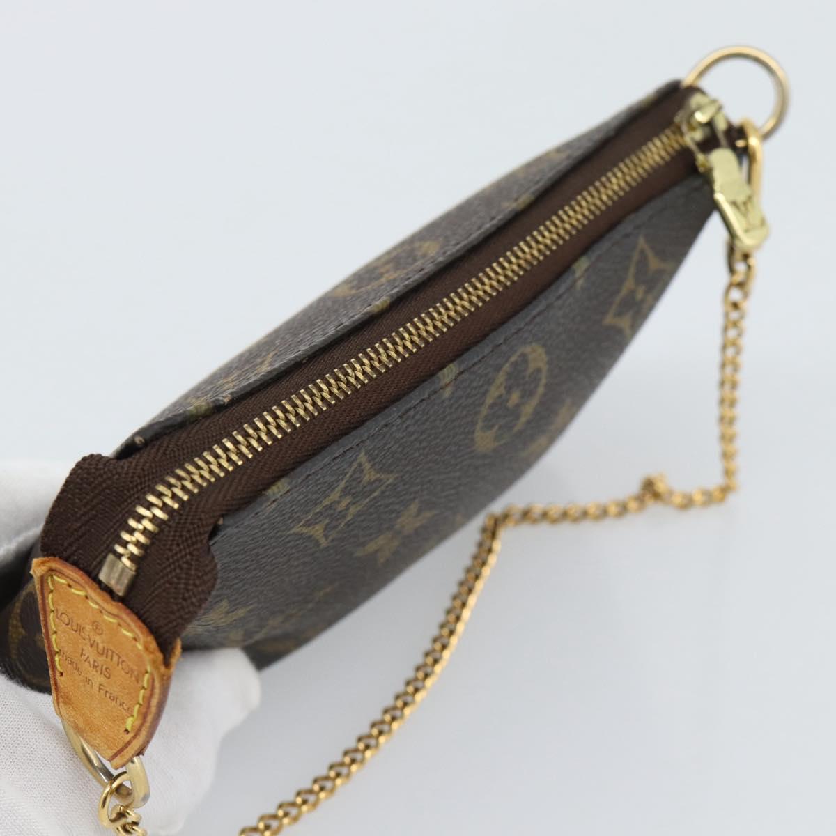 LOUIS VUITTON Monogram Mini Pochette Accessoires Pouch N41667 LV Auth BA13784A