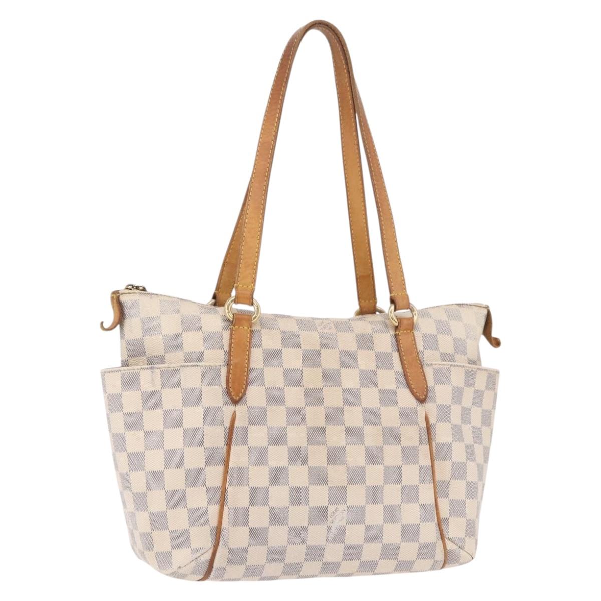 LOUIS VUITTON Damier Azur Totally PM Tote Bag N41280 LV Auth BA13788