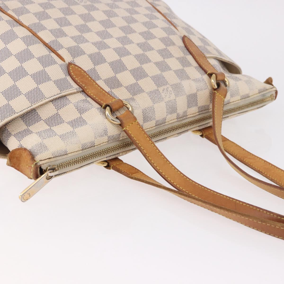 LOUIS VUITTON Damier Azur Totally PM Tote Bag N41280 LV Auth BA13788