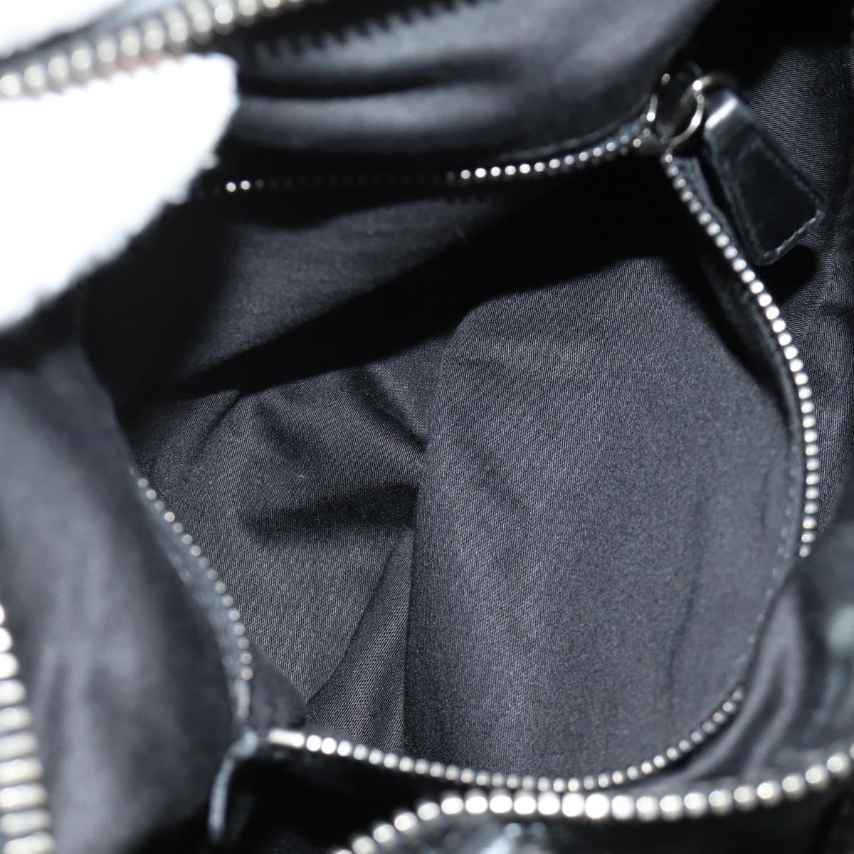 Miu Miu Hand Bag Leather 2way Black Silver Auth BA13790V