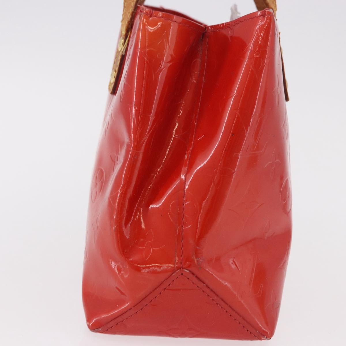 LOUIS VUITTON Monogram Vernis Reade PM Hand Bag Red Rouge M91088 LV Auth BA13792