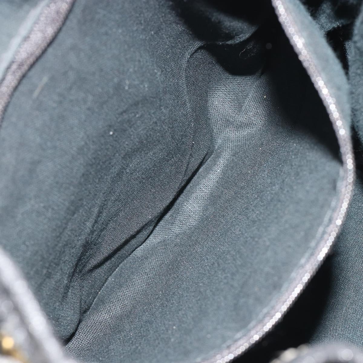 Gianni Versace Backpack Leather Black Gold Auth BA13798