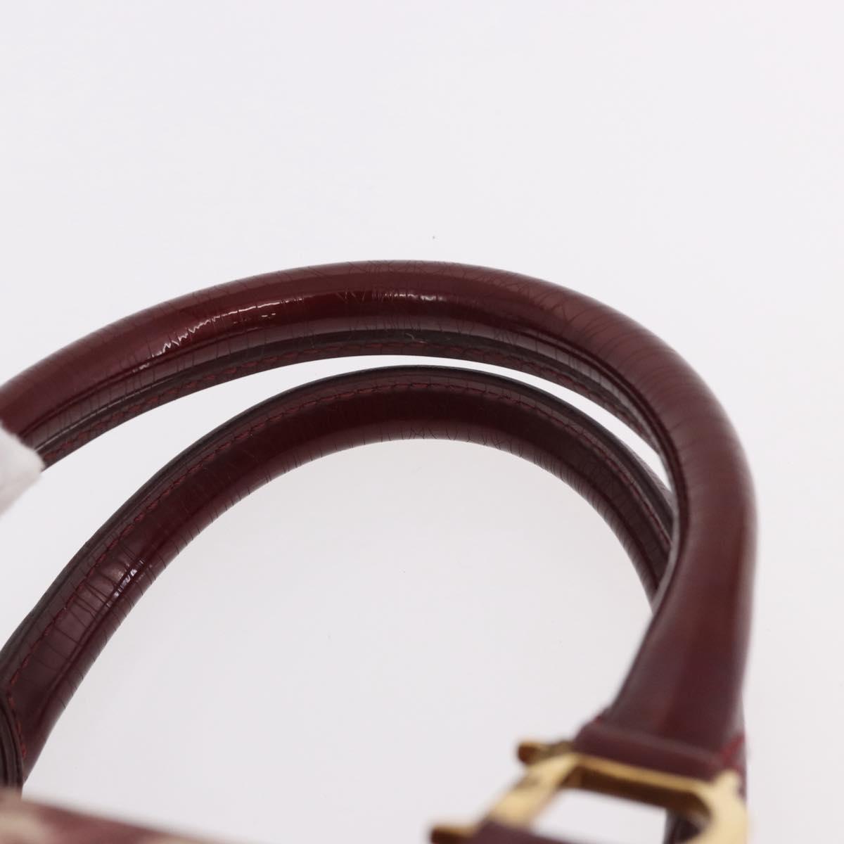 Christian Dior Trotter Canvas Hand Bag PVC Red Gold Auth BA13804A