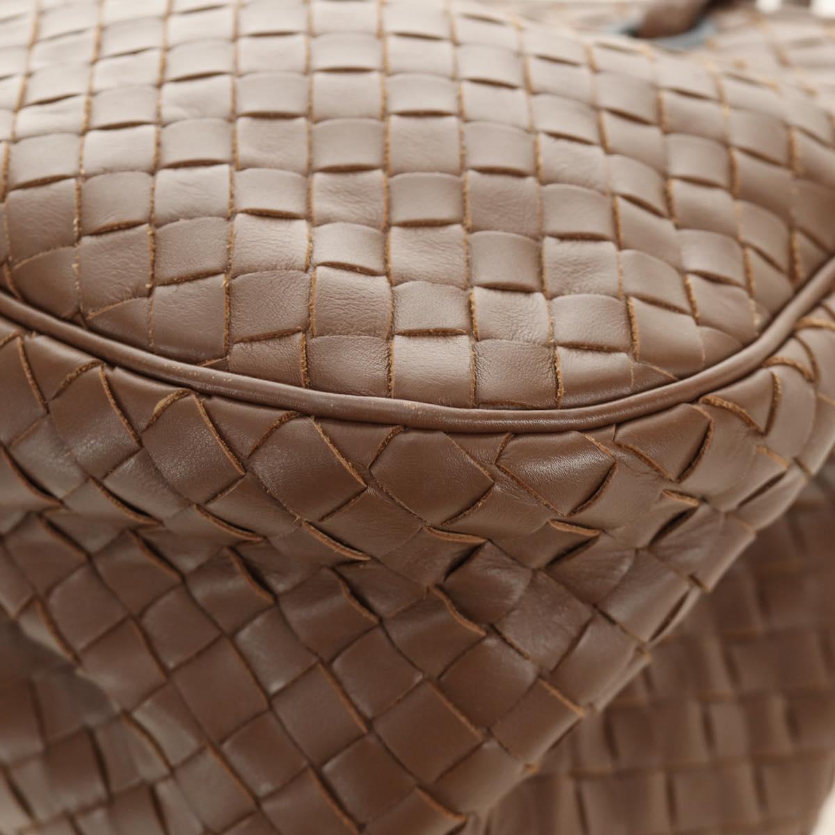 BOTTEGA VENETA INTRECCIATO Hand Bag Leather Brown Auth BA13805V