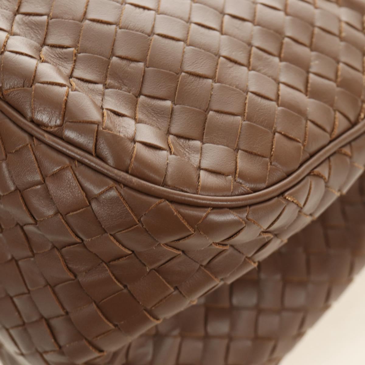 BOTTEGA VENETA INTRECCIATO Hand Bag Leather Brown Auth BA13805V