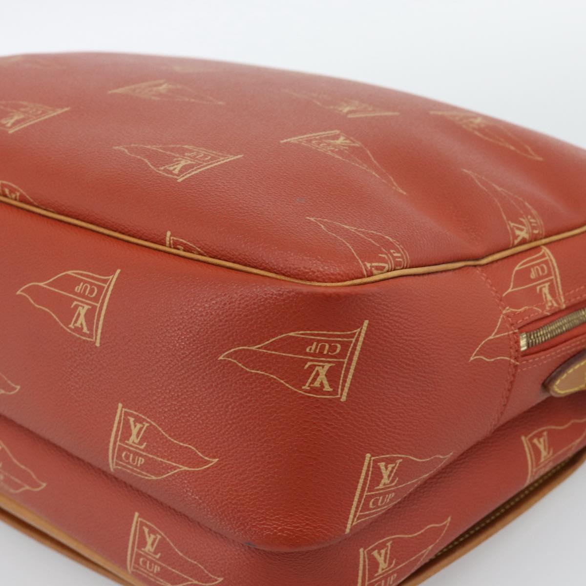 LOUIS VUITTON LOUIS VUITTON Cup Calvi Bag Red Aboganie M80028 LV Auth BA13815A