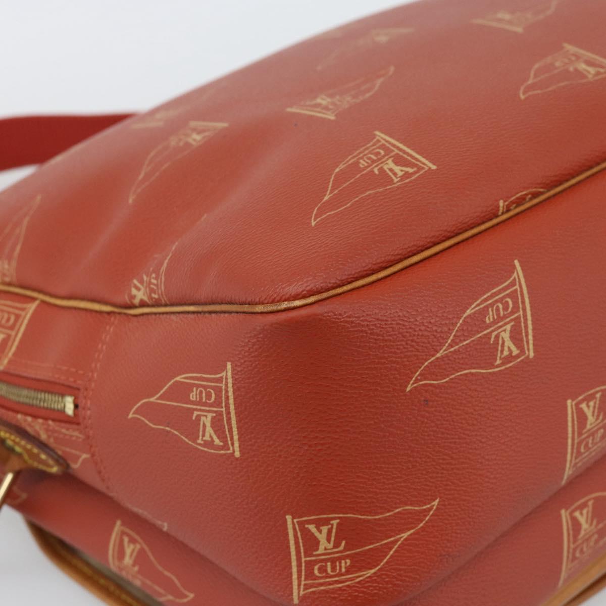 LOUIS VUITTON LOUIS VUITTON Cup Calvi Bag Red Aboganie M80028 LV Auth BA13815A