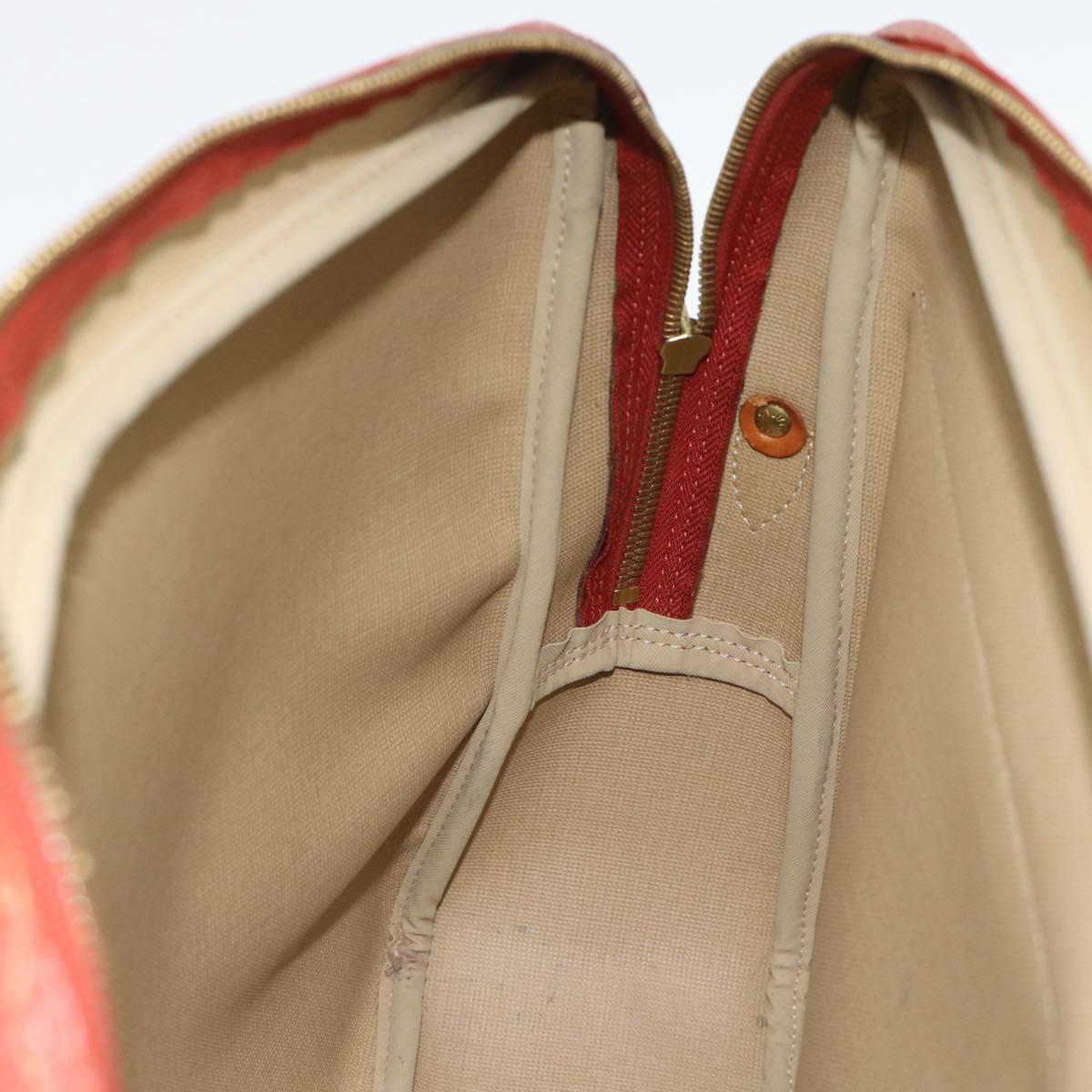 LOUIS VUITTON LOUIS VUITTON Cup Calvi Bag Red Aboganie M80028 LV Auth BA13815A