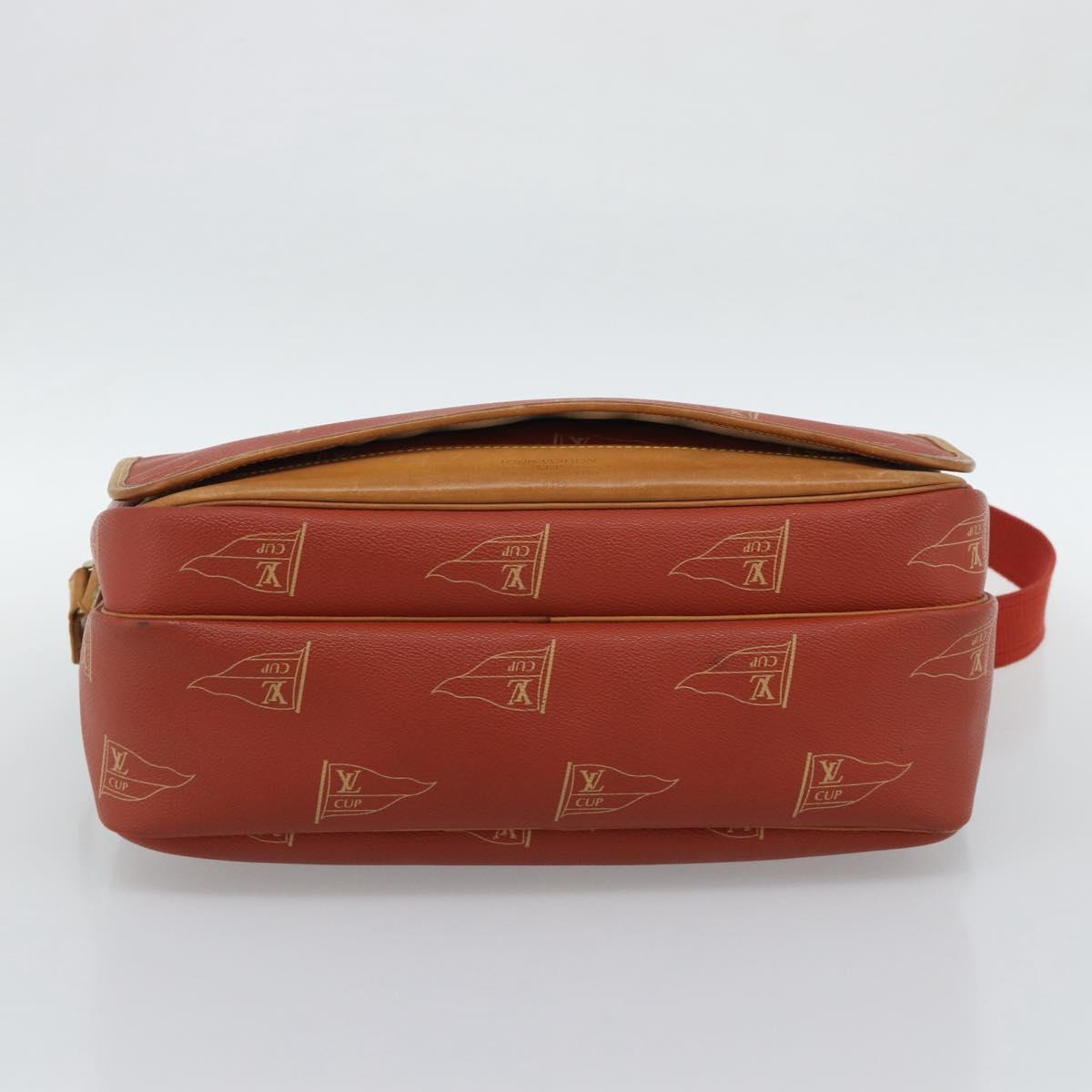 LOUIS VUITTON LOUIS VUITTON Cup Calvi Bag Red Aboganie M80028 LV Auth BA13815A