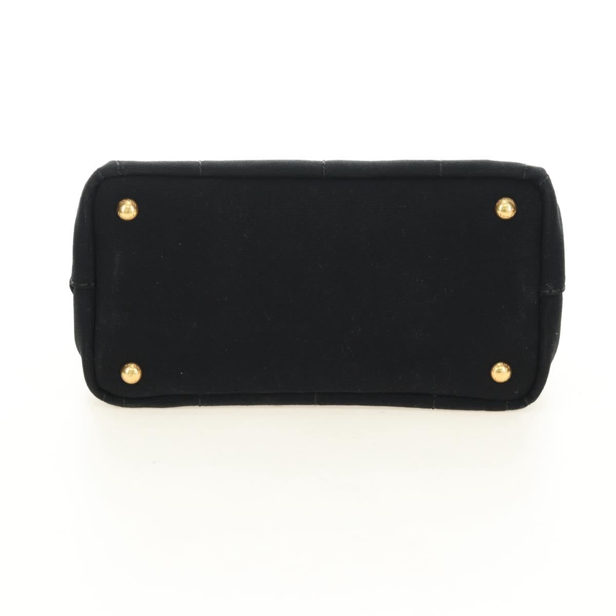 PRADA Kanapa PM Hand Bag Canvas Black Auth BA13816V