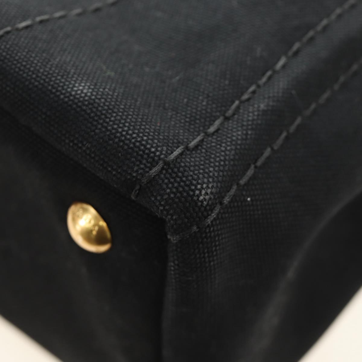 PRADA Kanapa PM Hand Bag Canvas Black Auth BA13816V