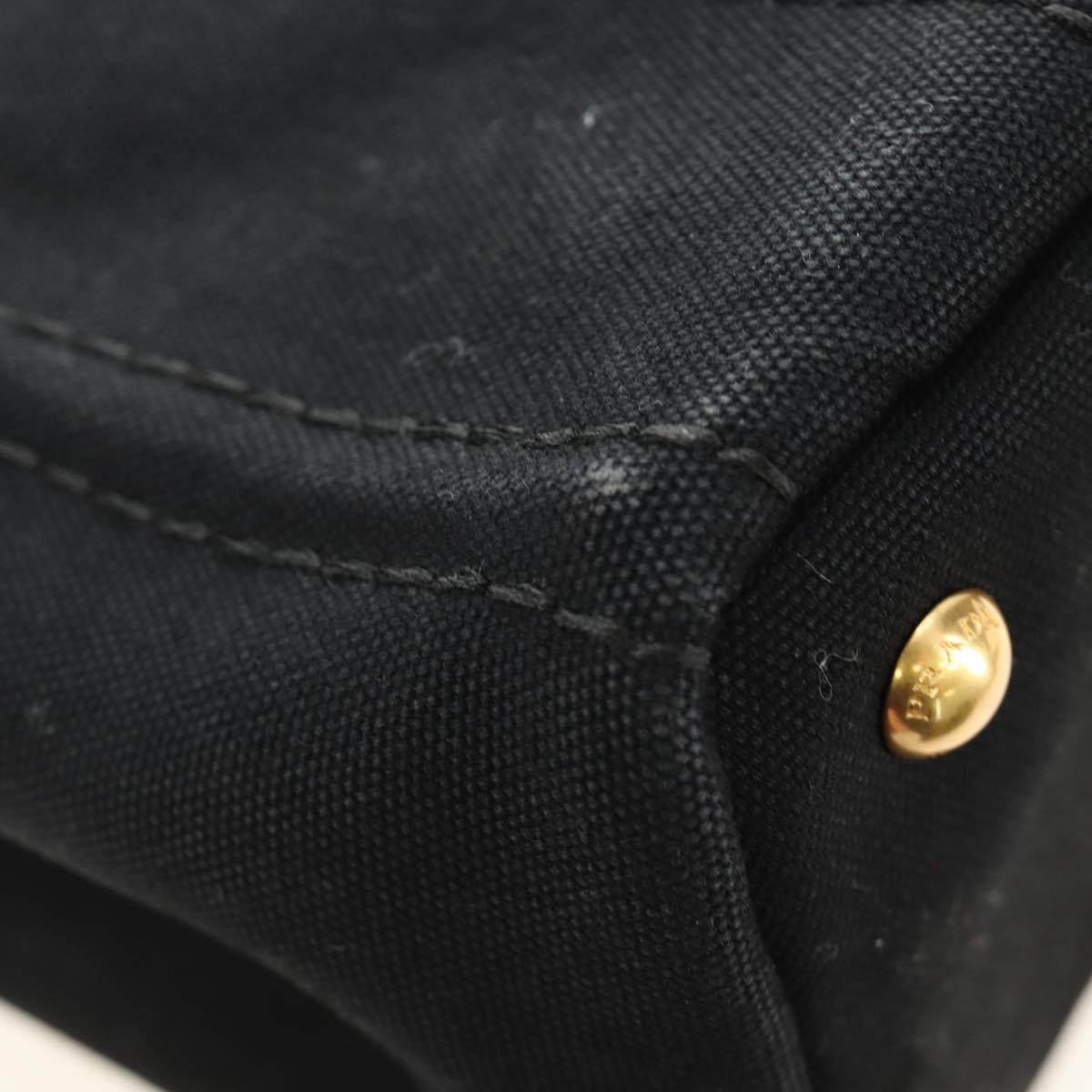 PRADA Kanapa PM Hand Bag Canvas Black Auth BA13816V