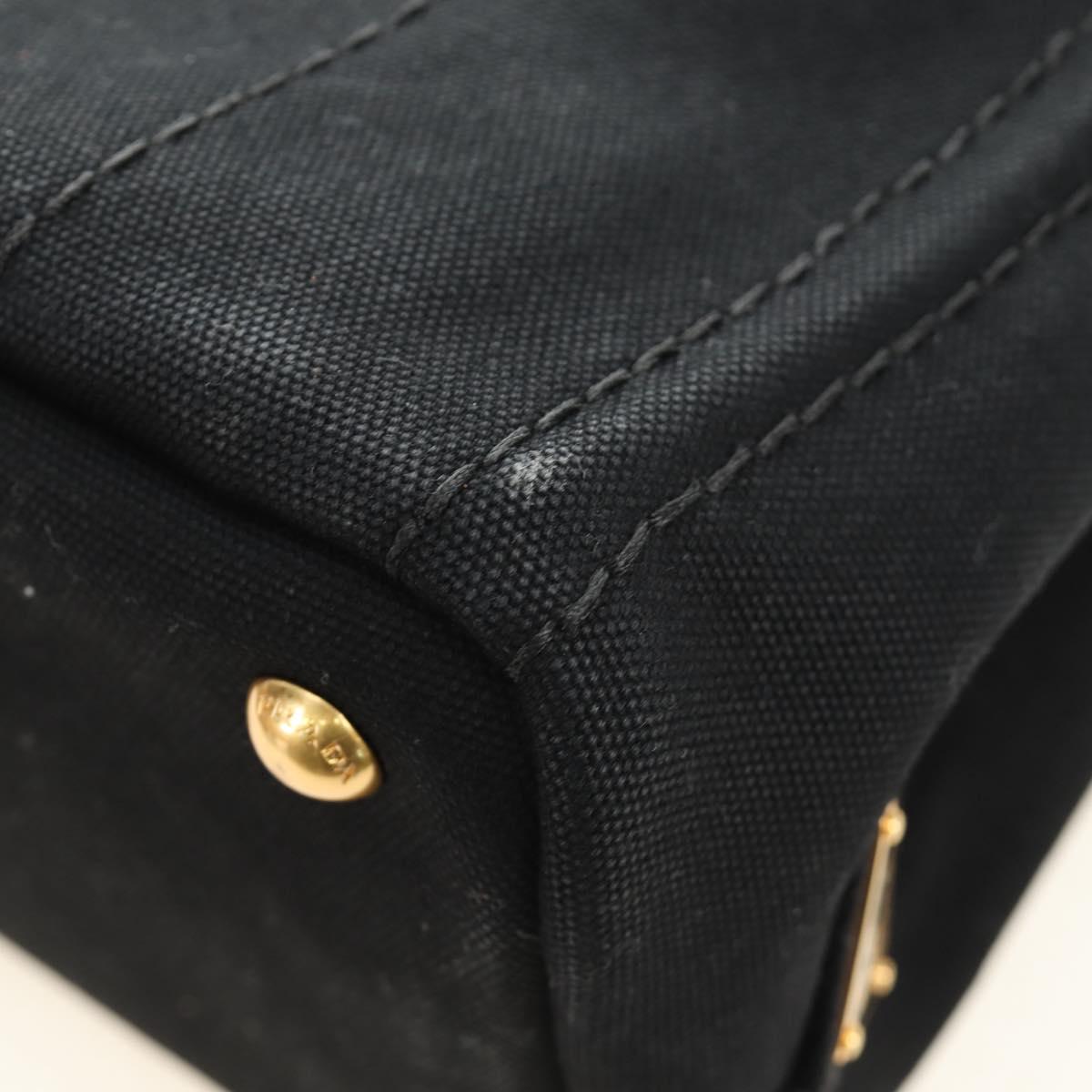 PRADA Kanapa PM Hand Bag Canvas Black Auth BA13816V