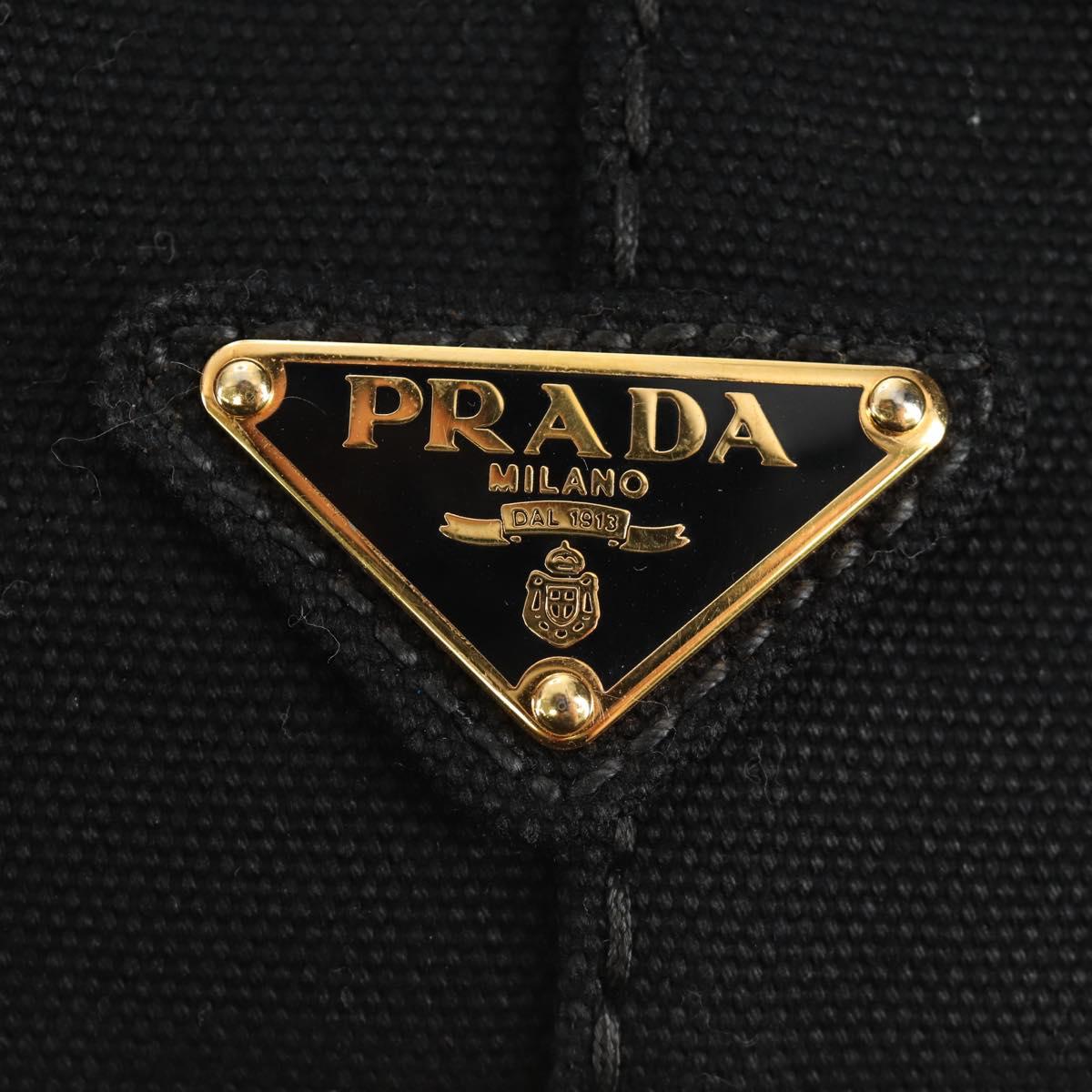 PRADA Kanapa PM Hand Bag Canvas Black Auth BA13816V