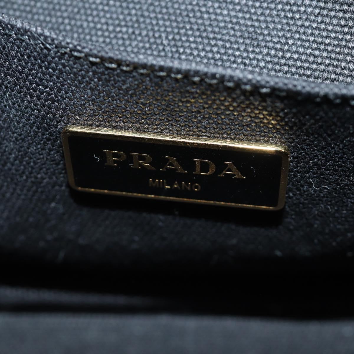 PRADA Kanapa PM Hand Bag Canvas Black Auth BA13816V